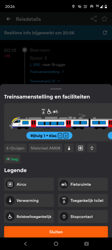 De samenstelling van de trein, maar ook waar je het toilet kan vinden, de fietswagon, of er airo/verwarming is, enzovoort.